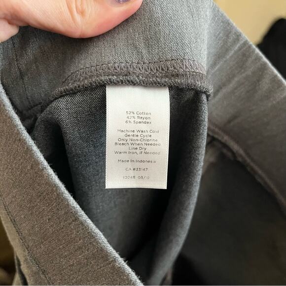 Talbots Women’s Pull On Skinny Ankle Pants Size 4 Grey Gray Classic Slim Fit - Picture 5 of 7